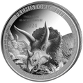 2024 Congo: Prehistoric Life II - Triceratops 1 oz Silver Coin Pre-Owned