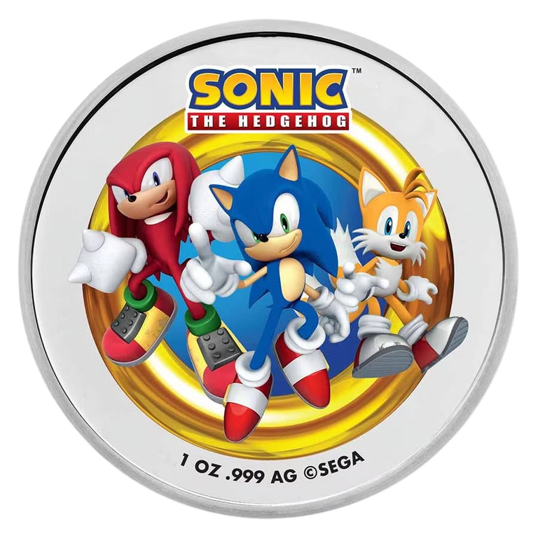 Sonic The Hedgehog Dr Eggman Colorized 1 oz Silver Round in TEP