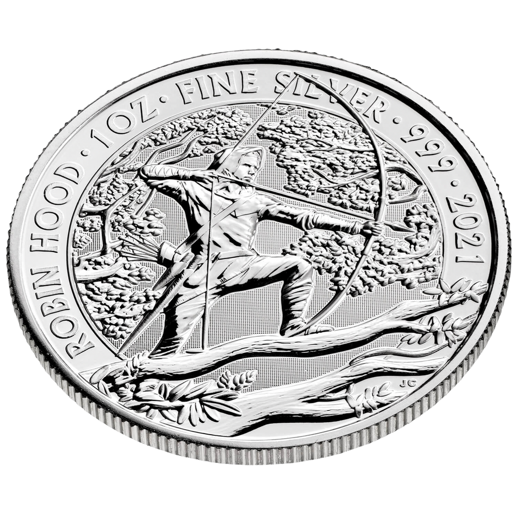 2021 Robin Hood 1 oz Silver Bullion Coin Pre-Owned – additional view