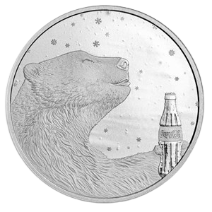 Coca-Cola® 1 oz Silver Polar Bear Round in TEP