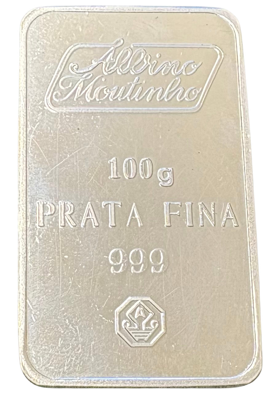 Albino Moutinho 100g Silver Bullion Bar Pre-Owned