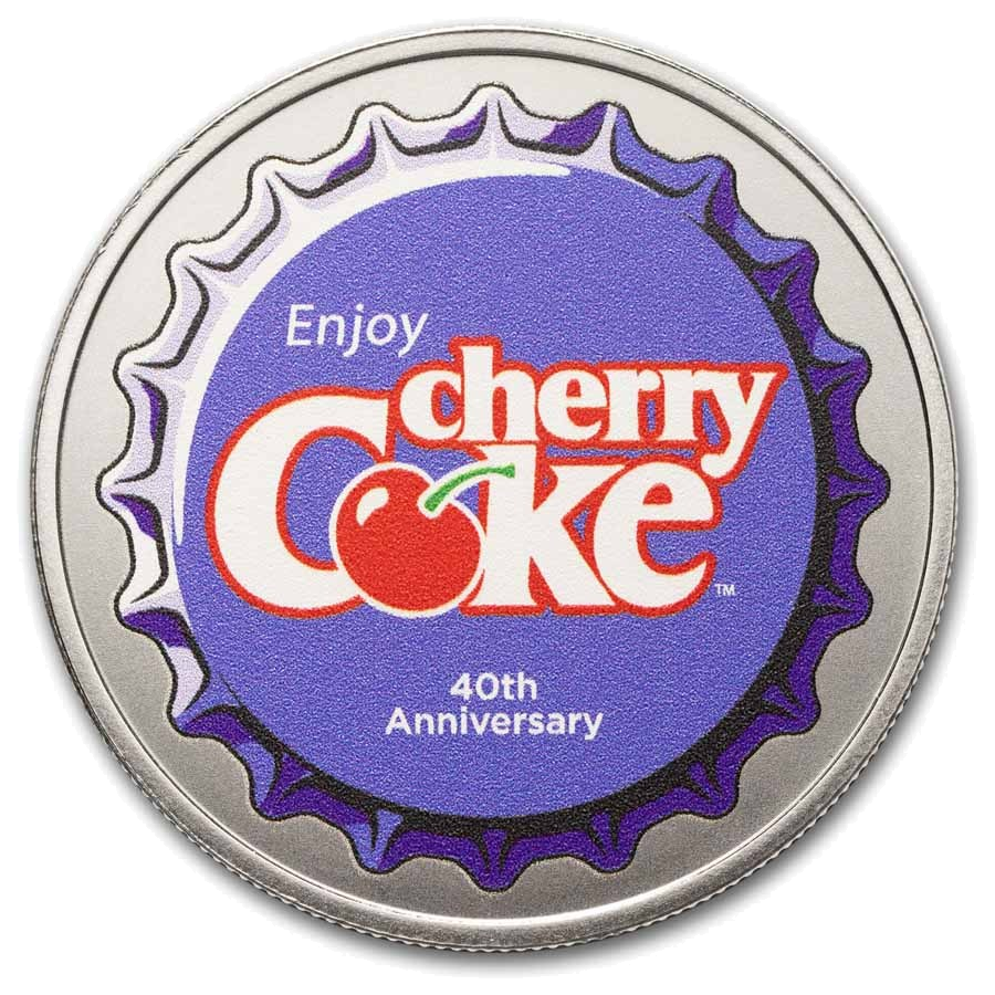 Coca-Cola® Cherry Coke® Colorized 1 oz Silver Round in TEP