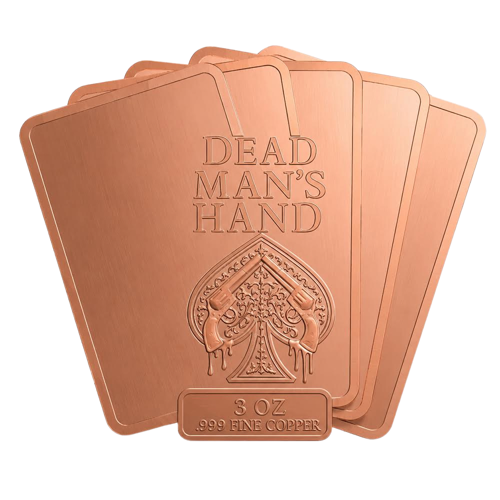 Dead Man’s Hand 3 oz 999 Copper Medal