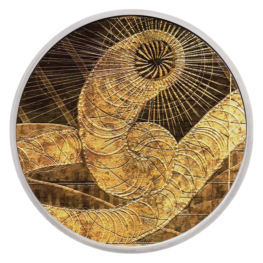 DUNE® Sand Worm Colorized 1 oz Silver Round in TEP