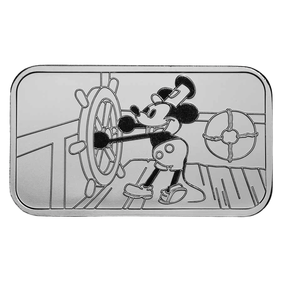 Steamboat Willie 1 oz Silver Bar Pre-Owned – product view