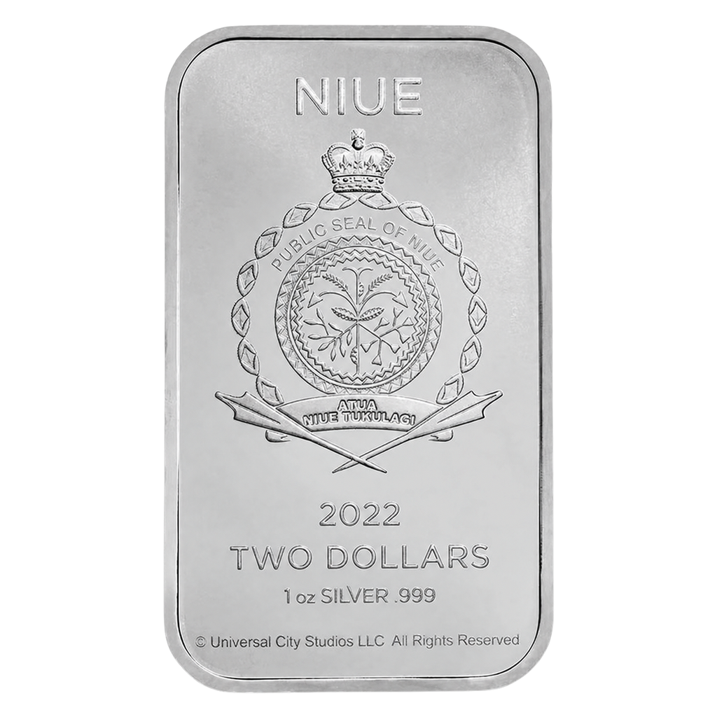 2022 Niue E.T. Movie Poster Colorized 1 oz Silver Bar in TEP