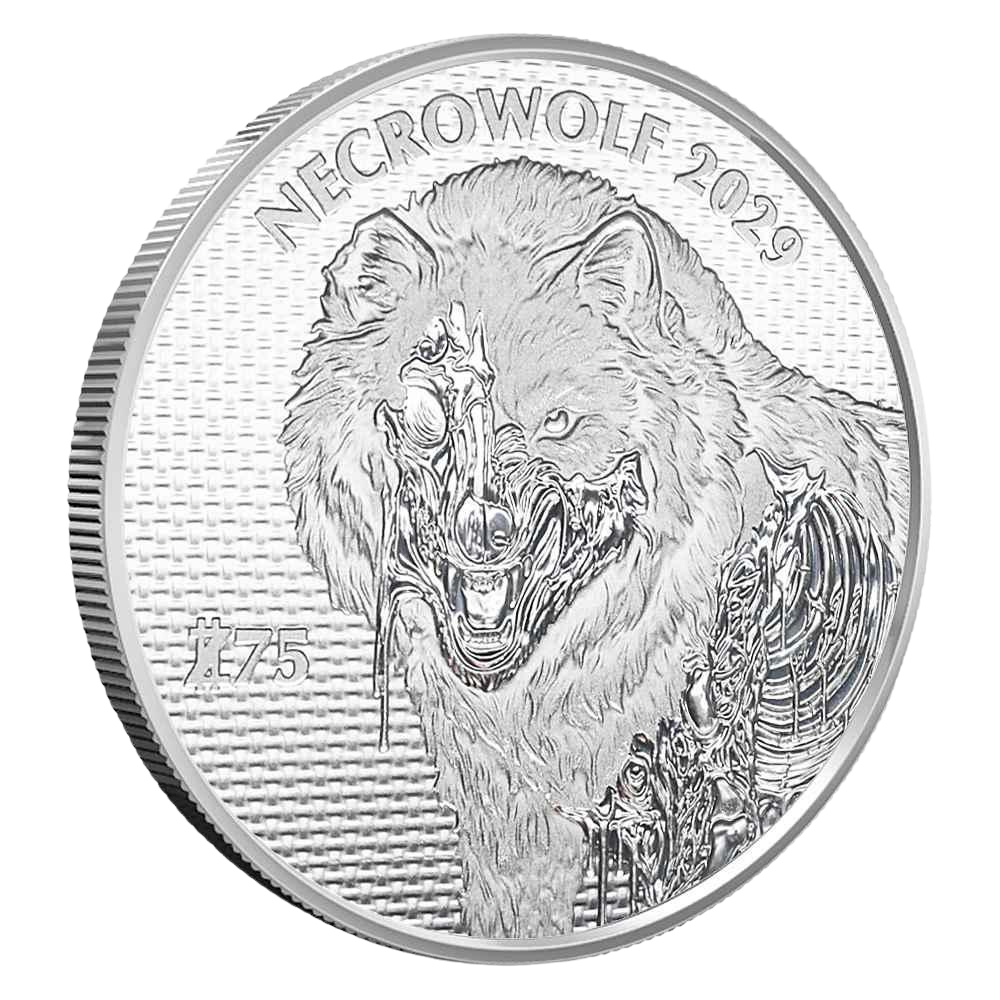 Zombucks World Necrowolf 1 oz Silver Round Pre-Owned