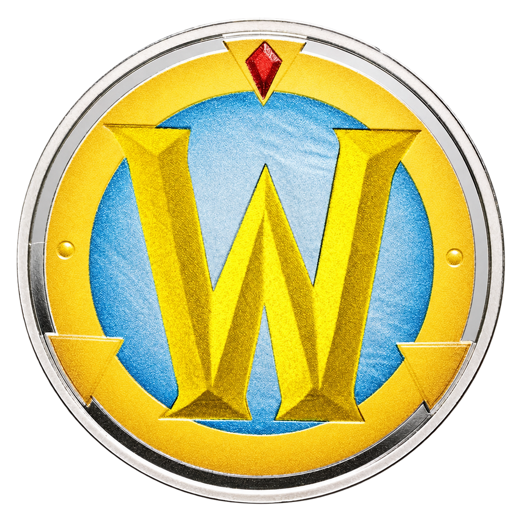 World of Warcraft Colorized Token 1 oz Silver Round in TEP