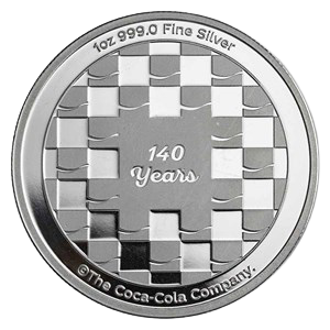 Coca-Cola® 1 oz Silver 140 Years Anniversary Round (in TEP)