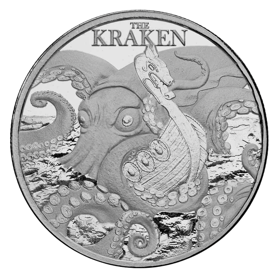 2026 Niue Mythical Creatures: The Kraken 1 oz Silver Coin Pre-Owned – product view