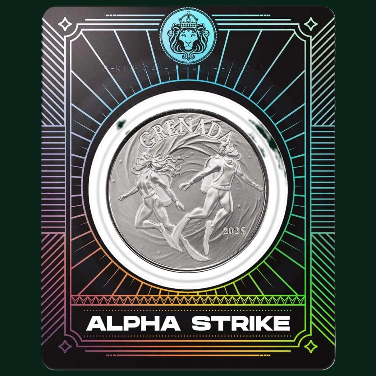 Scottsdale 2025 EC8 Grenada | Underwater Divers 1 oz Silver Coin Alpha Strike