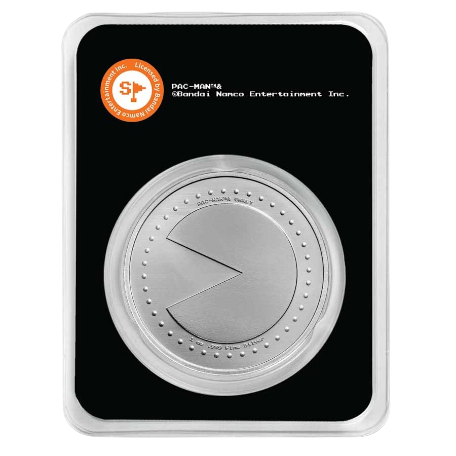 PAC-MAN Game Token 1oz Silver Slot Medal in TEP – additional view