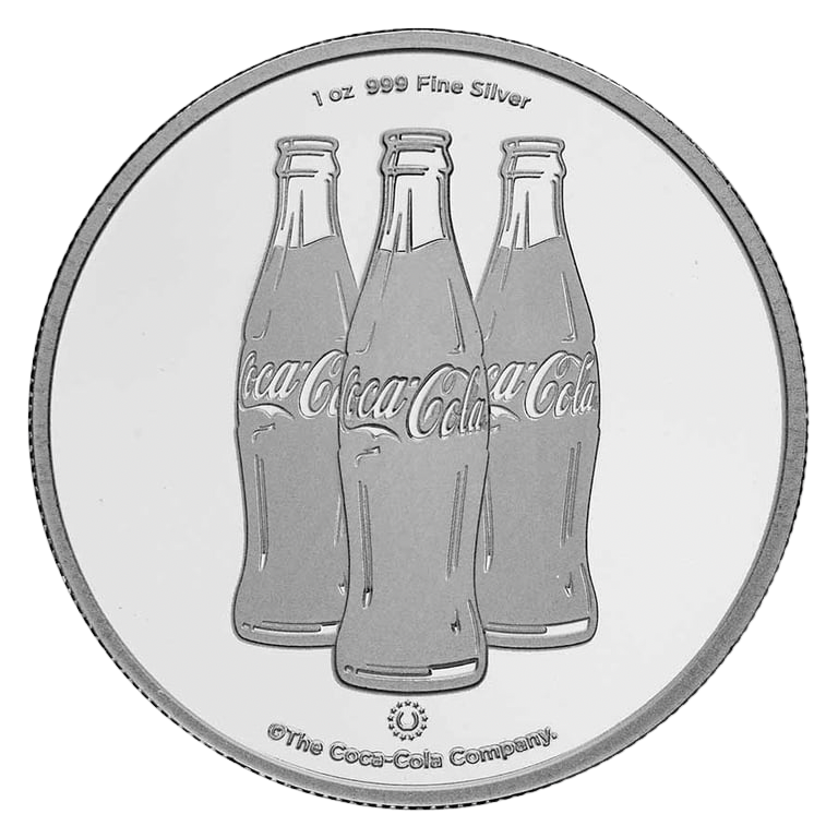 Coca-Cola® 1 oz Silver Colorized Round (Bottle Cap)