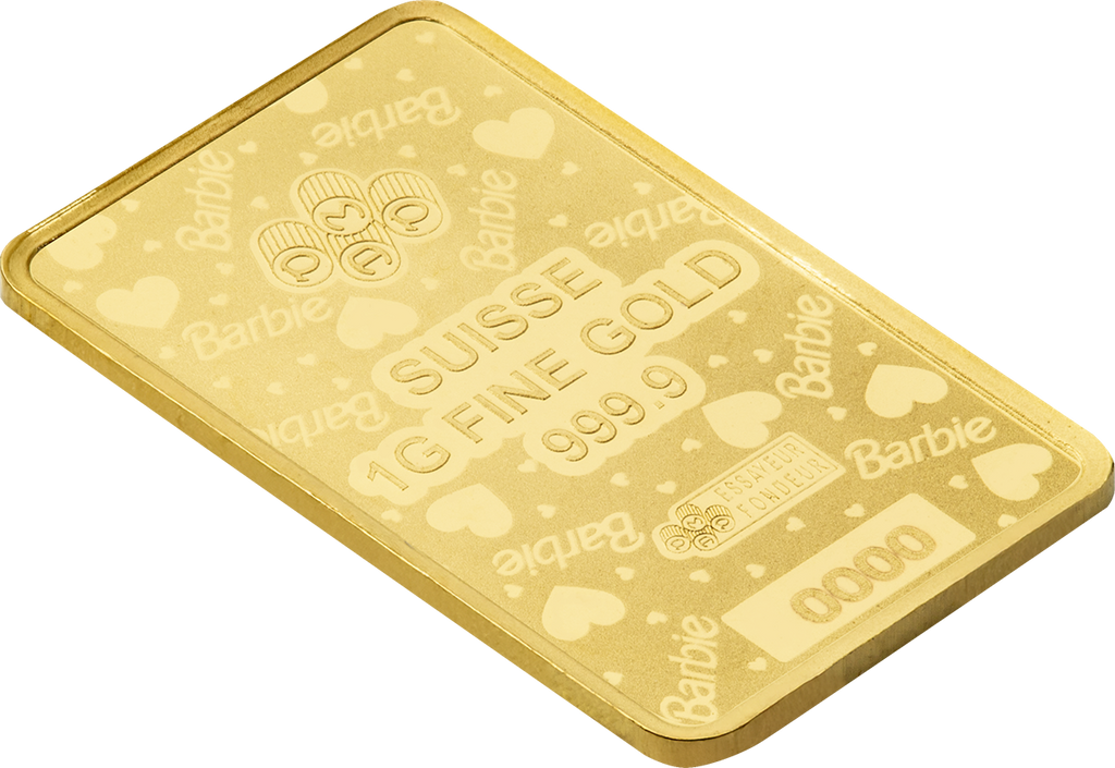 Pamp Valentines Barbie 1g Gold Bar