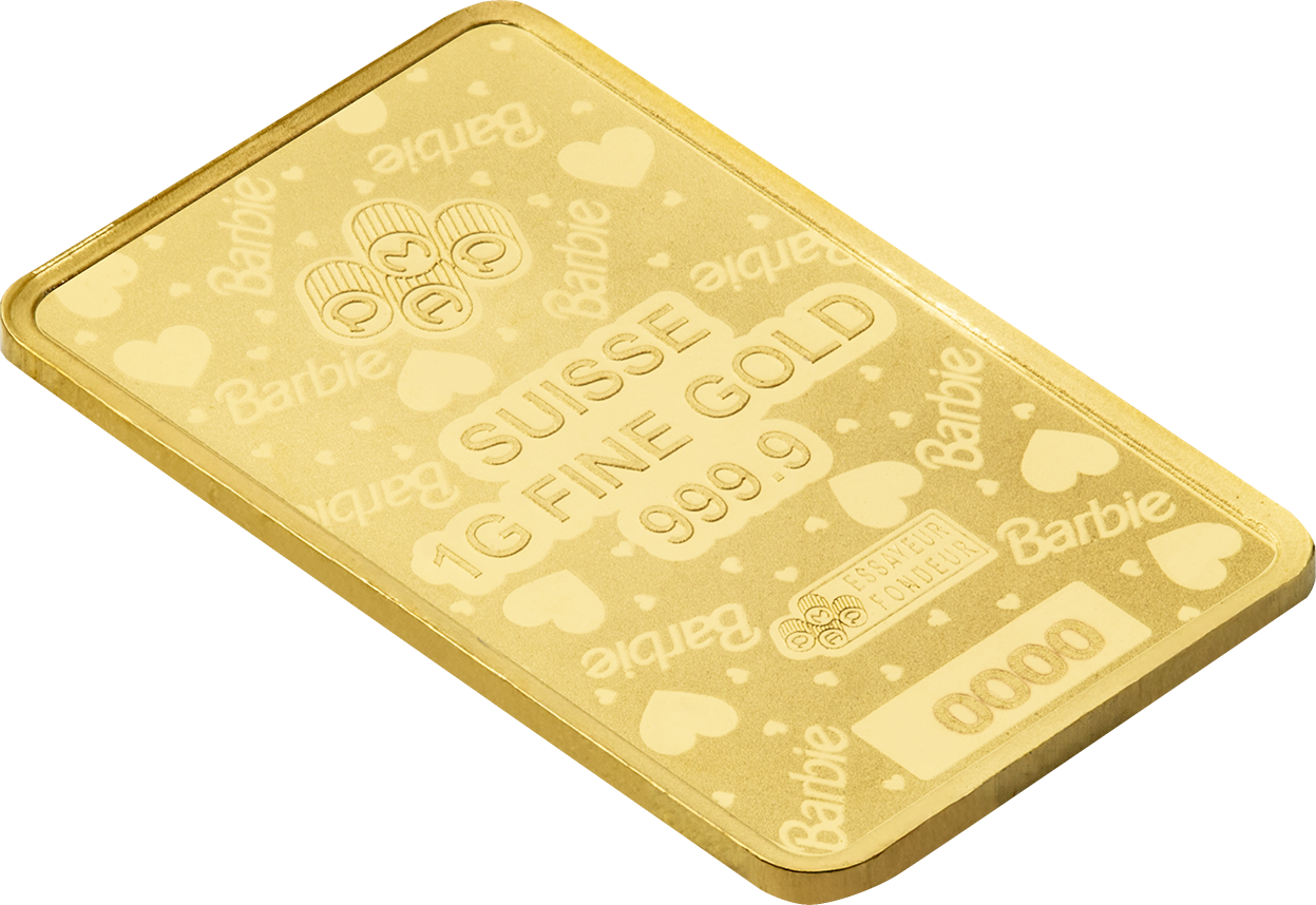 Pamp Valentines Barbie 1g Gold Bar