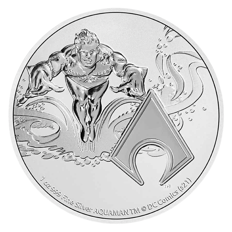 2022 Niue DC Comics Justice League: Aquaman 1 oz Silver Coin Pre-Owned – product view