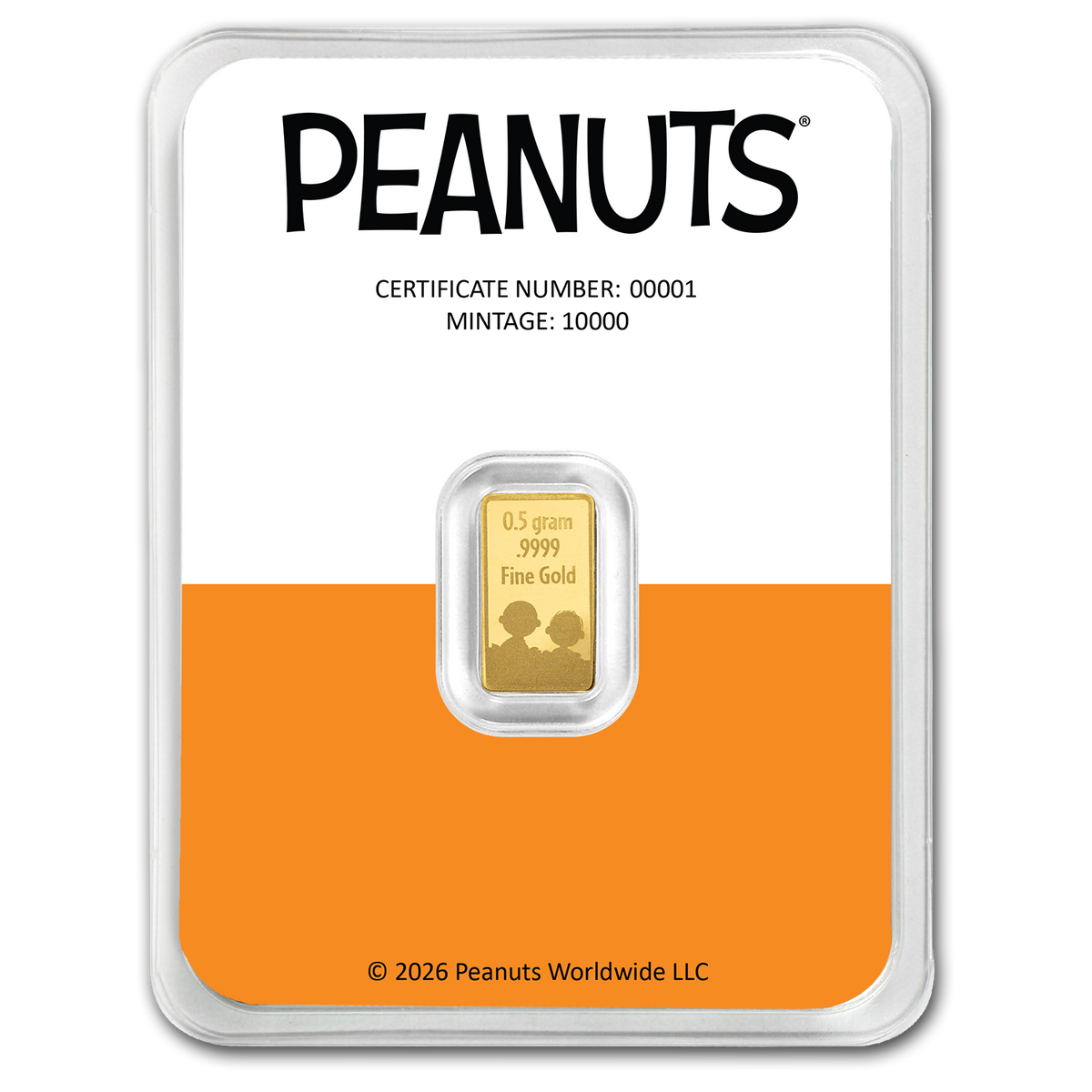 Peanuts - It's the Great Pumpkin 60th Anniversary 0.5g Gold Bar – additional view