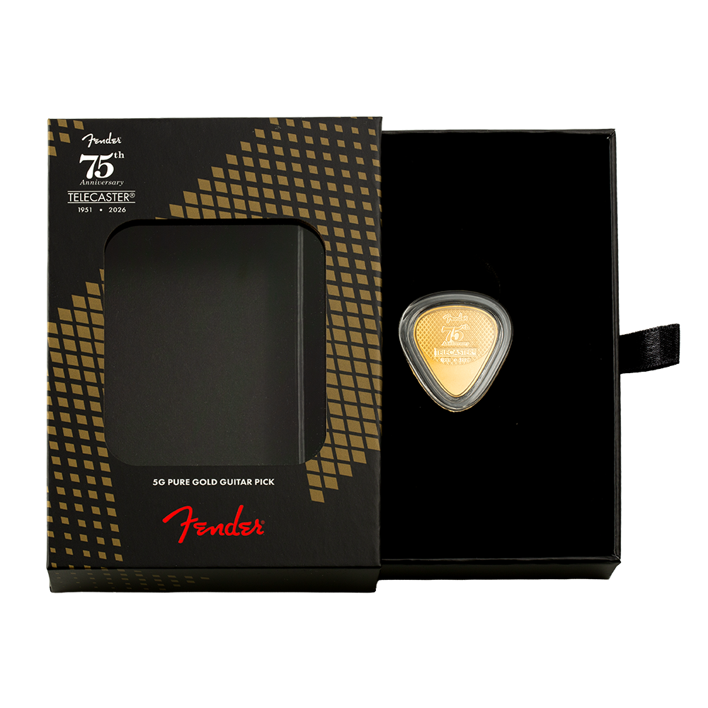 Pamp 5 Gram Gold Fender Telecaster 75th Guitar Pick