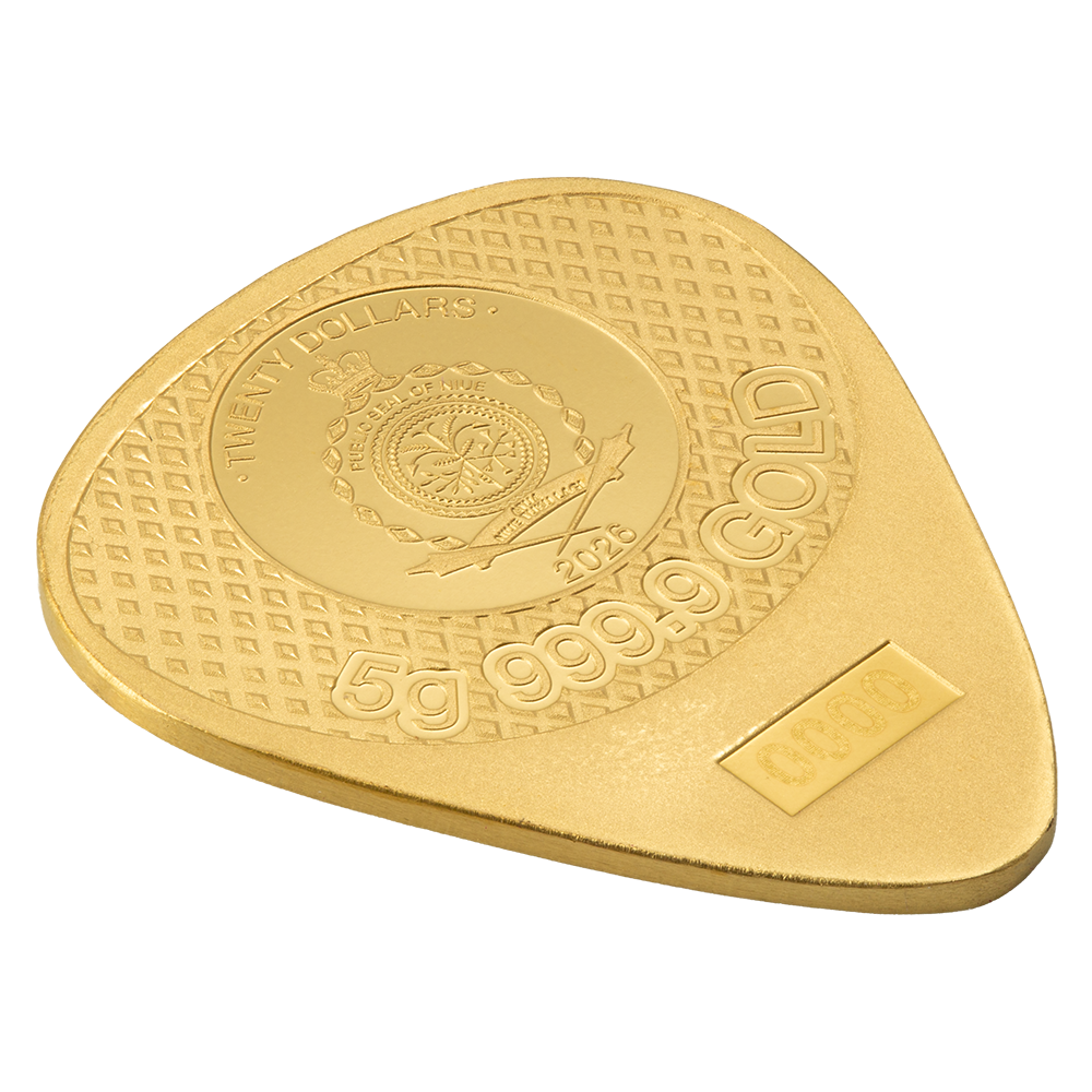 Pamp 5 Gram Gold Fender Telecaster 75th Guitar Pick