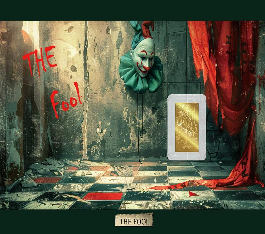 2026 Liberia Tarot Card - The Fool 1/1000 oz Gold Coin in Card