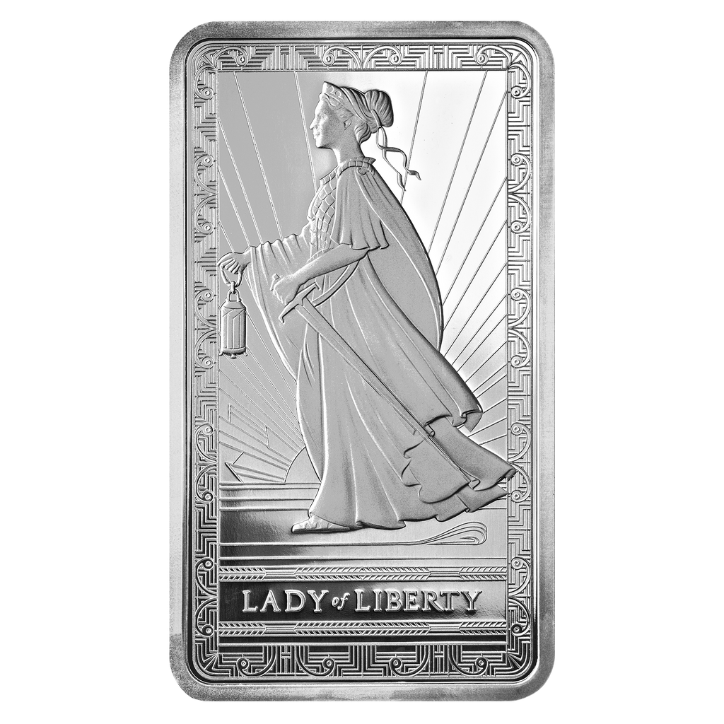 Pamp Lady of Liberty Silver Minted Bar - 10oz