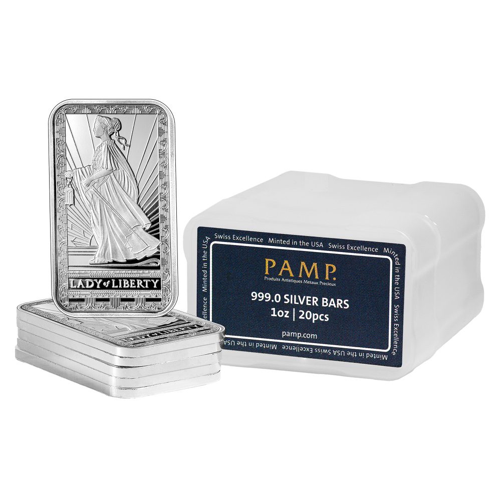 Pamp Lady of Liberty Silver Minted Bar - 1oz
