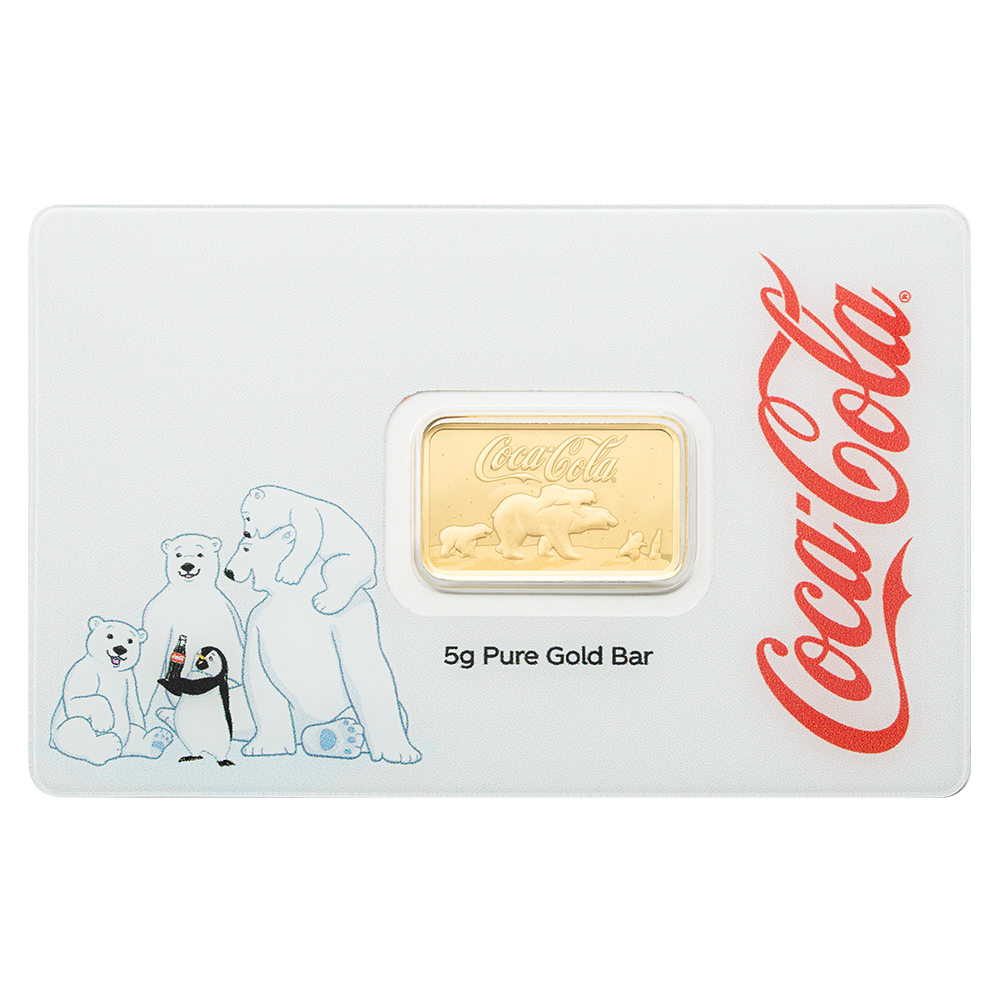 Pamp Coca-Cola® Holiday Polar Bears 5g Gold Bar