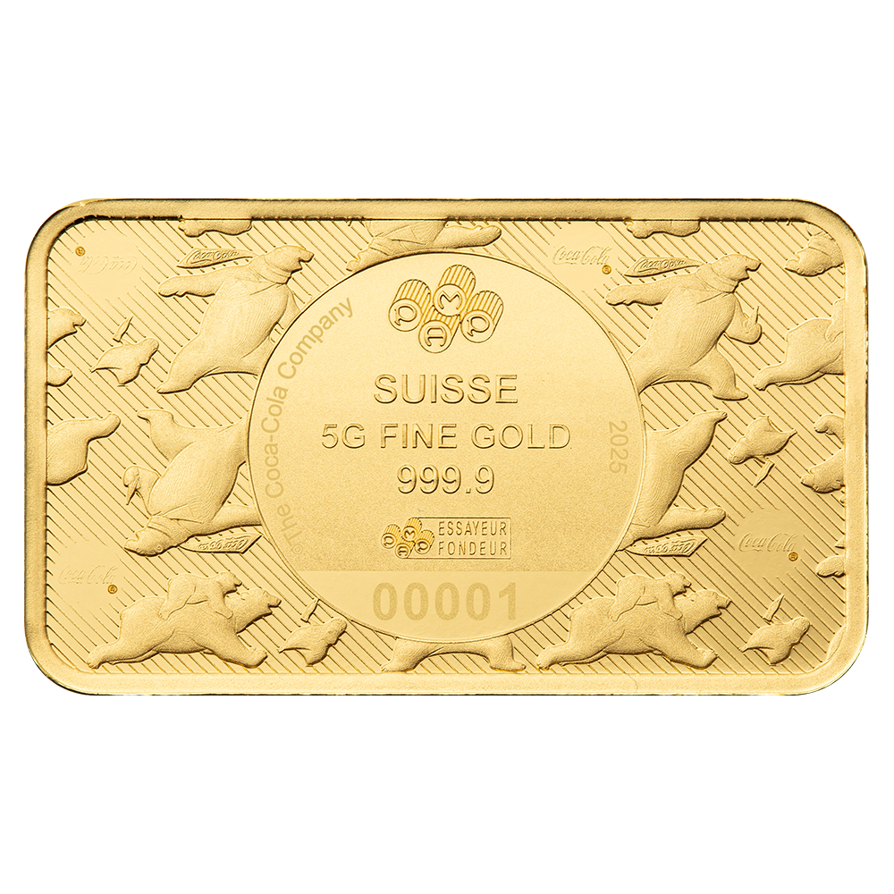 Pamp Coca-Cola® Holiday Polar Bears 5g Gold Bar