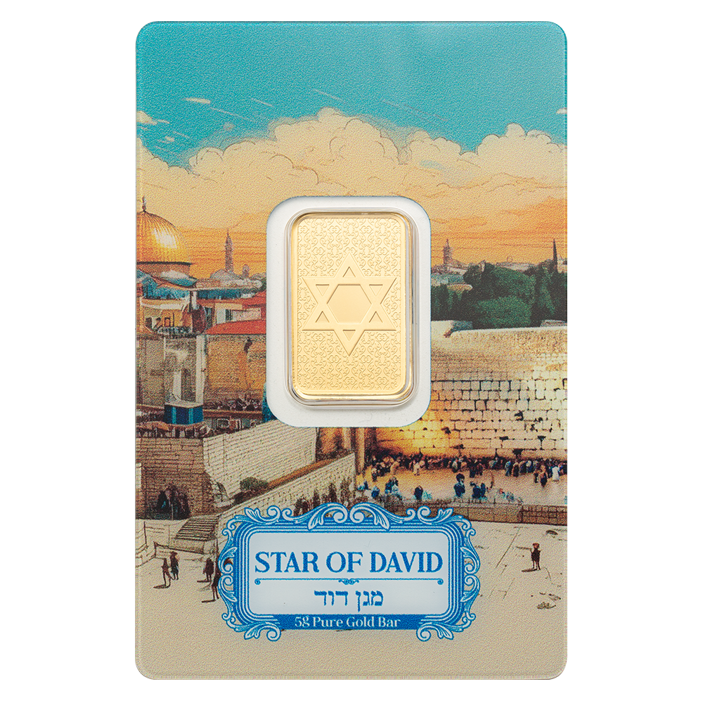 Pamp 5g Pure Gold Bar - Star of David