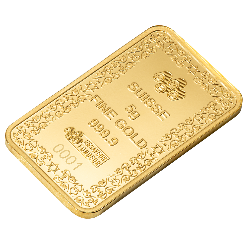 Pamp 5g Pure Gold Bar - Star of David