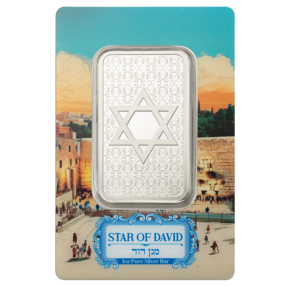 Pamp 1oz Pure Silver Bar - Star of David