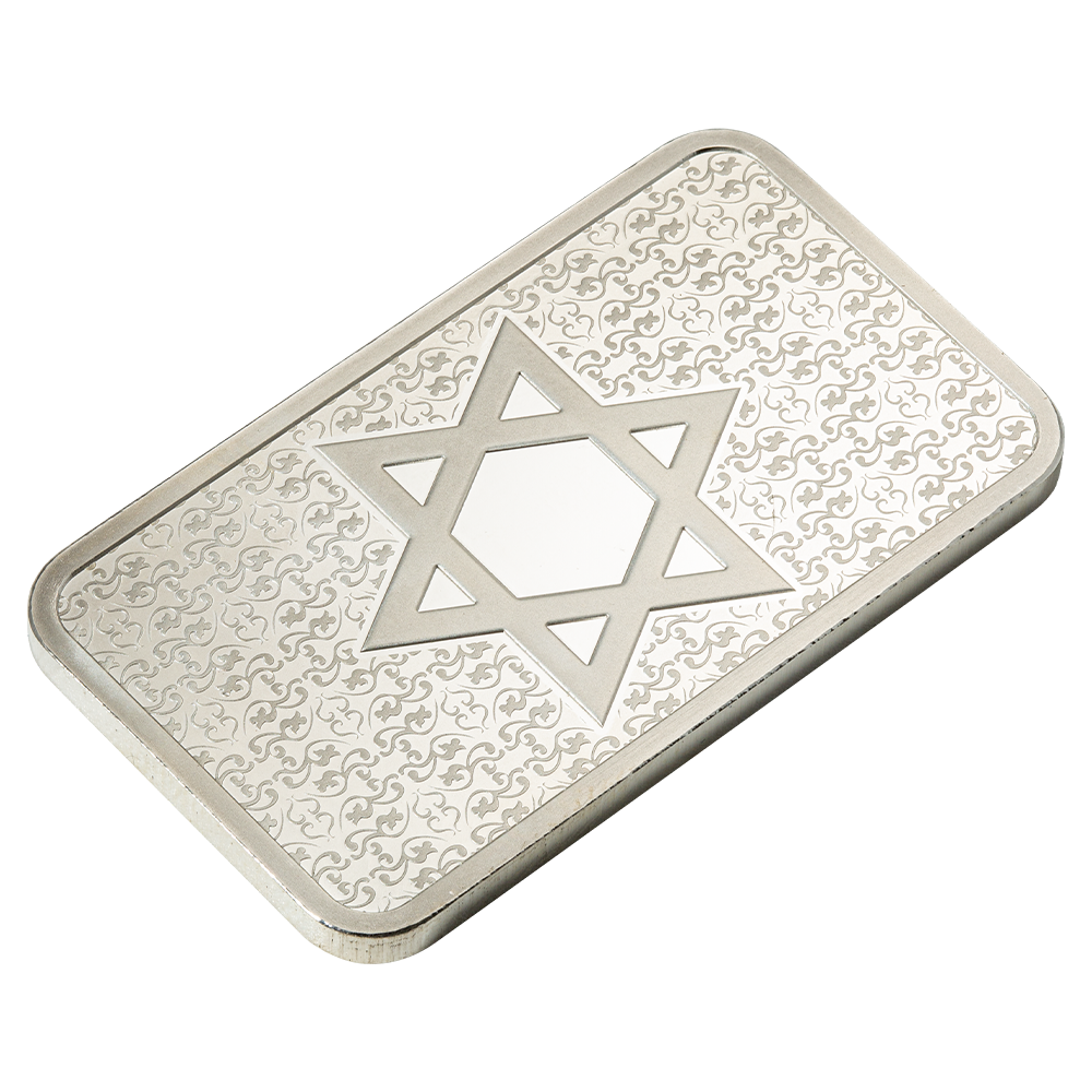 Pamp 1oz Pure Silver Bar - Star of David