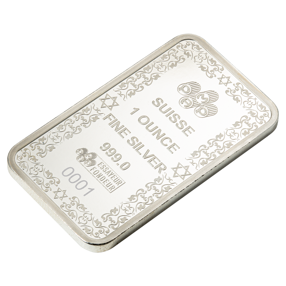 Pamp 1oz Pure Silver Bar - Star of David