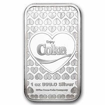 Coca-Cola® 1 oz Silver Enjoy Coke® Colorized Bar (in TEP)