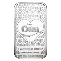 Coca-Cola® 1 oz Silver Enjoy Coke® Colorized Bar (in TEP)