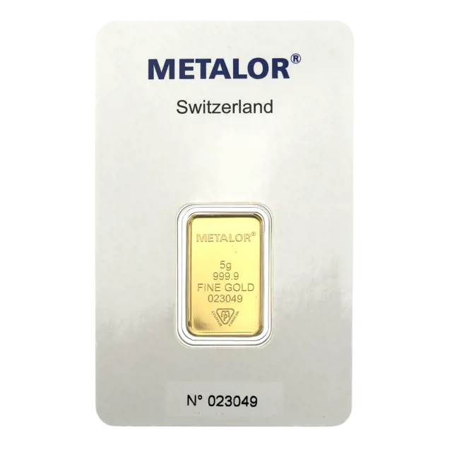 Metalor 5g Switzerland Gold Bar