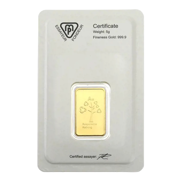 Metalor 5g Switzerland Gold Bar