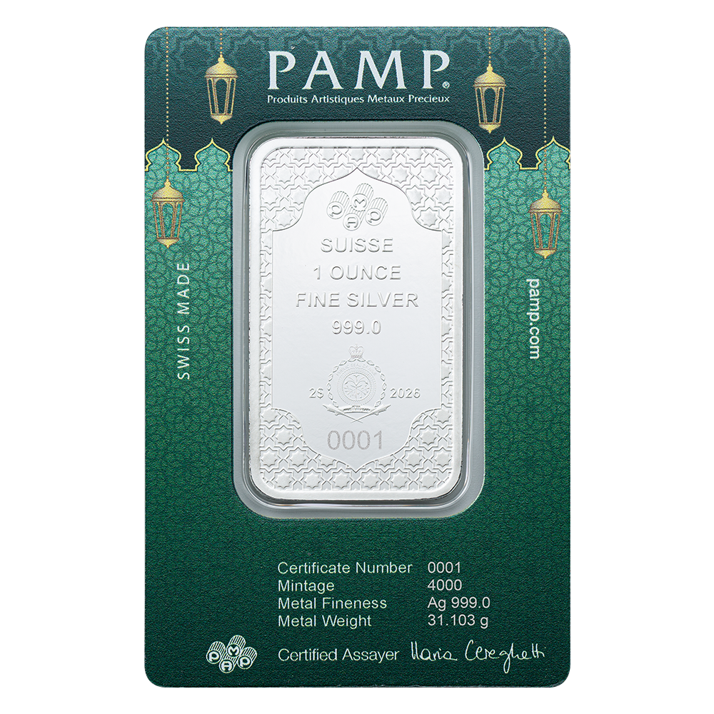 Pamp 1oz Silver Bar Eid Mubarak