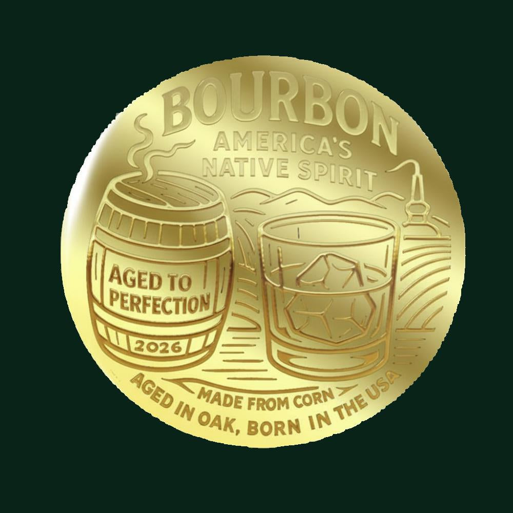 BOURBON 1/1000 Oz Gold Coin In Card 50 Cents Niue 2026