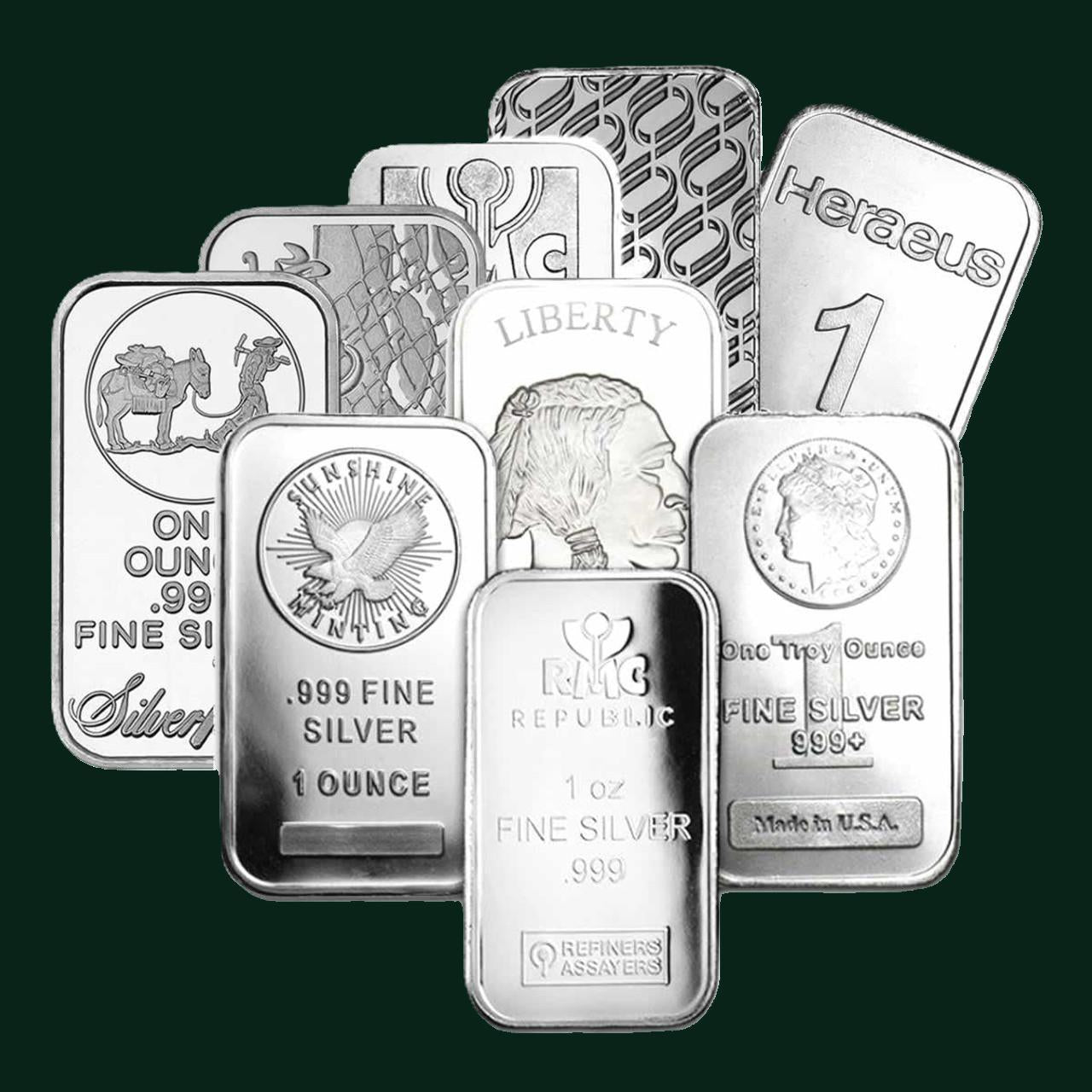 Mixed Bullion 1oz Bars