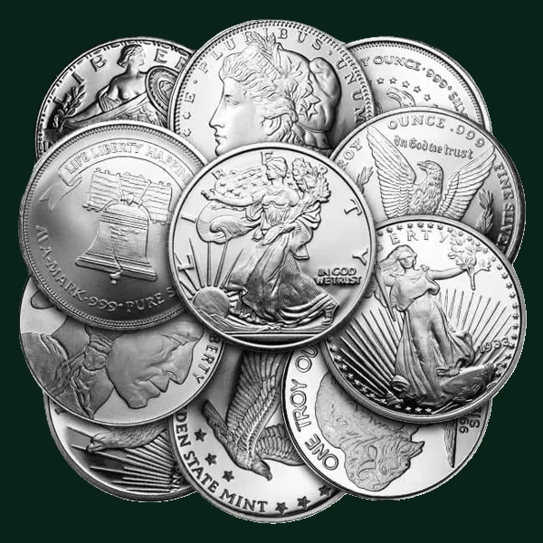 Mixed Bullion Silver Rounds