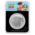 2026 Niue Toy Story Woody and Buzz 1 oz silver coin – TEP front