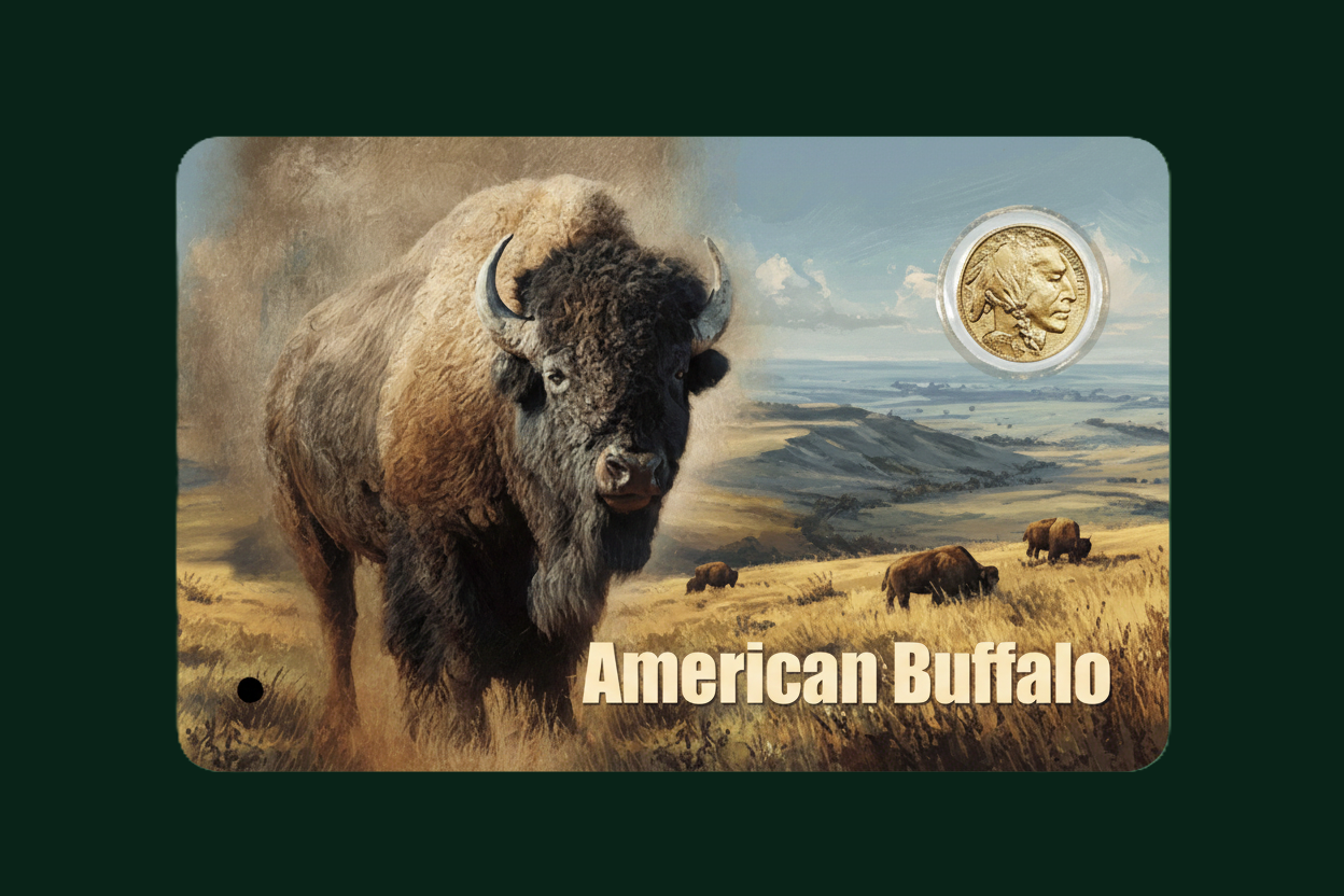 AMERICAN BUFFALO 1/200 Oz Gold Coin in Card 30$ Liberia 2026