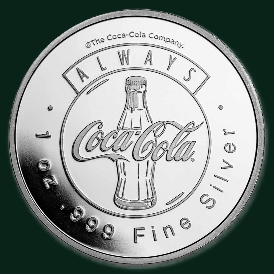 Coca-Cola® 1 oz Silver Polar Bear Colorized Round