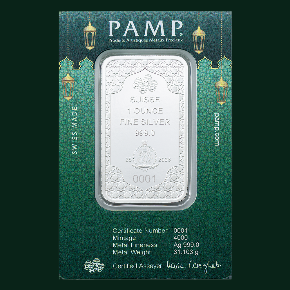 Pamp 1oz Silver Bar Eid Mubarak