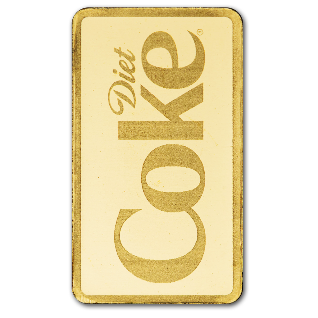 Diet Coke Coca Cola 1g Gold Bar