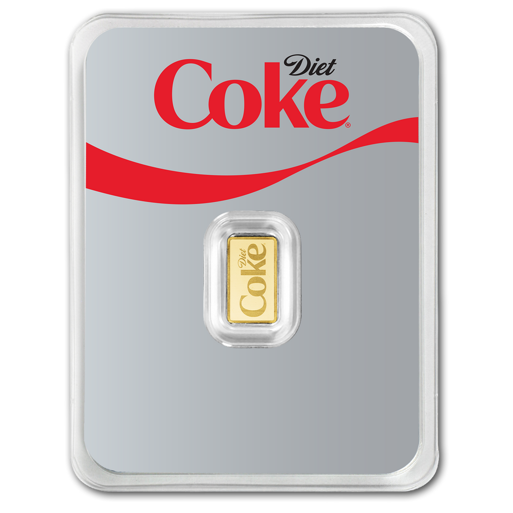 Diet Coke Coca Cola 1g Gold Bar